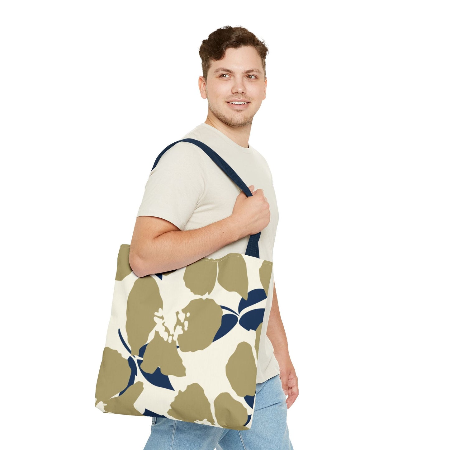 Tote Bag | Blue & Gold | Poppy