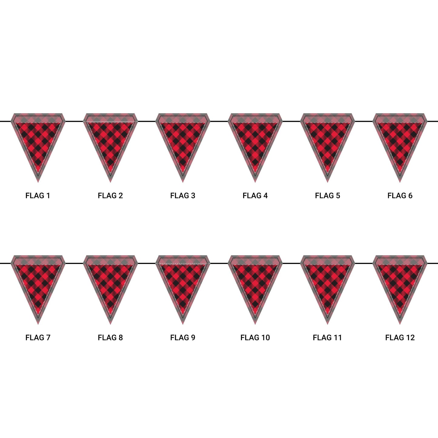 Flag Garland | Raleigh, North Carolina | Gingham