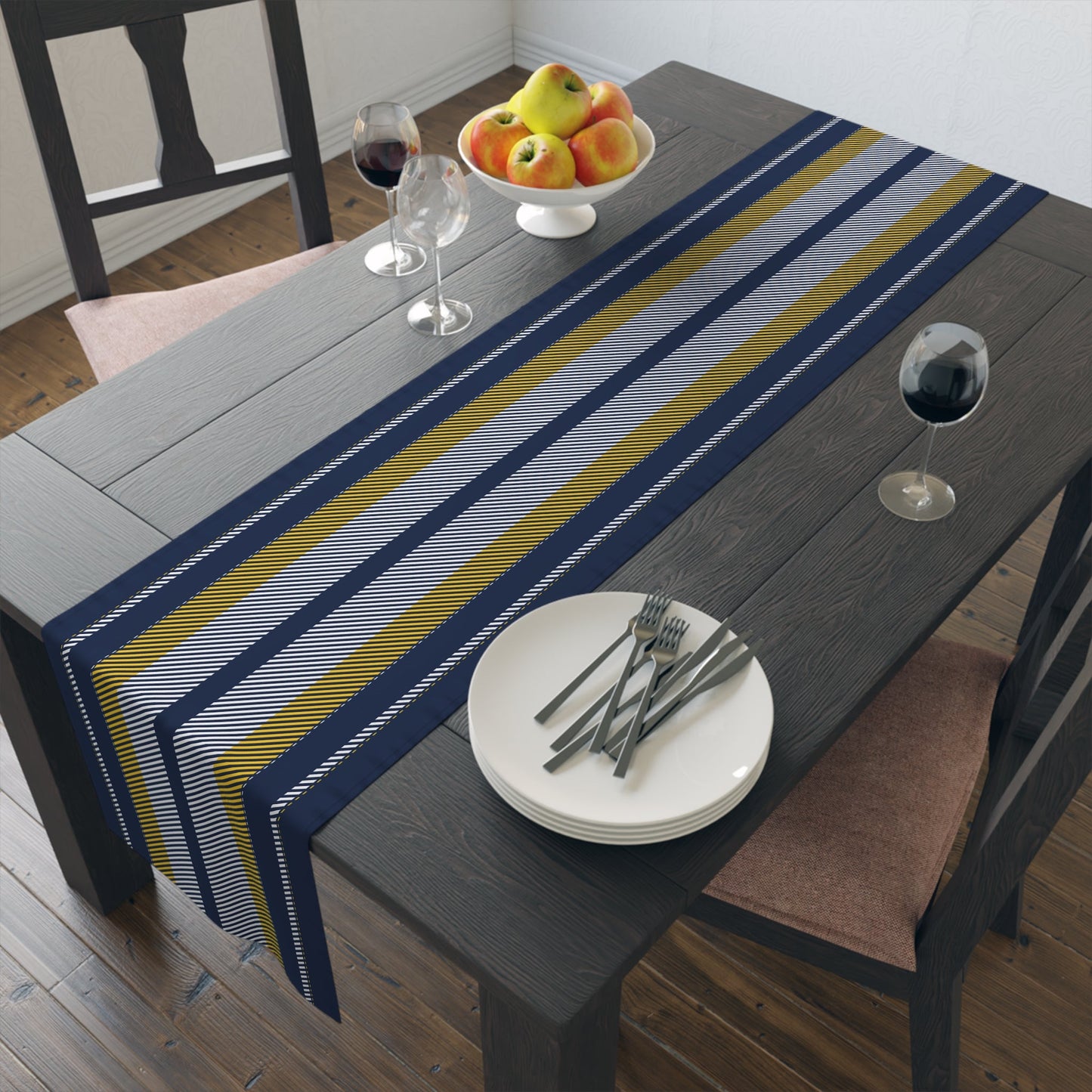 Table Runner | Yellow & Blue | Stripe