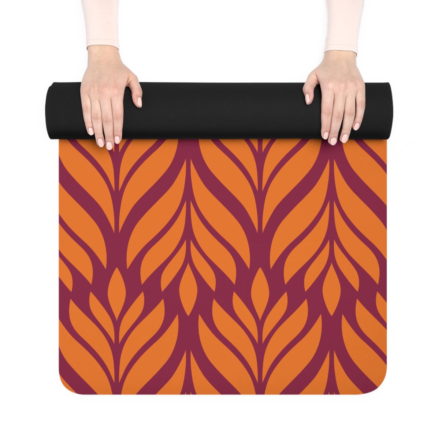 Yoga Mat | Maroon & Orange | Palm