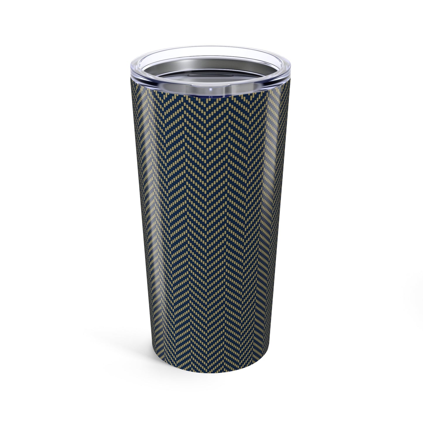 Tumbler | Blue & Gold | Herringbone