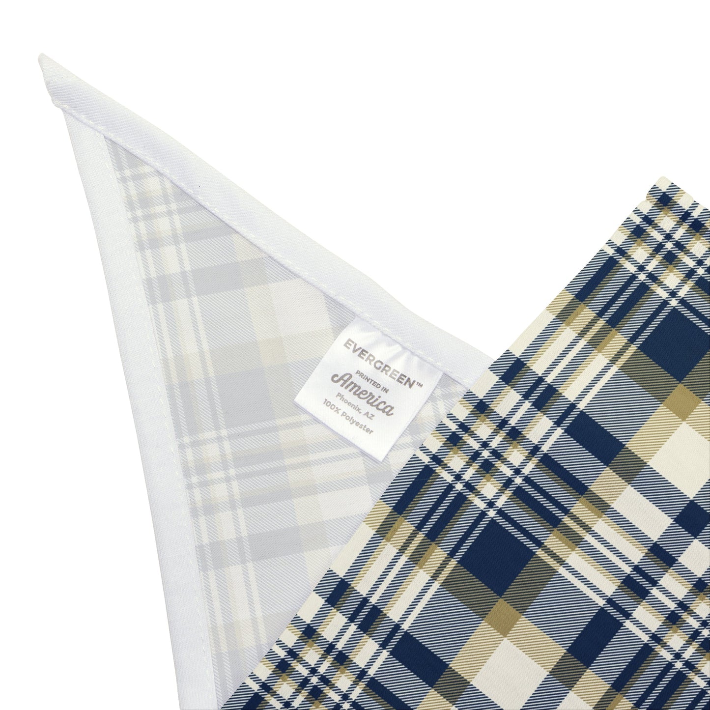 Pet Bandana | Blue & Gold | Tartan