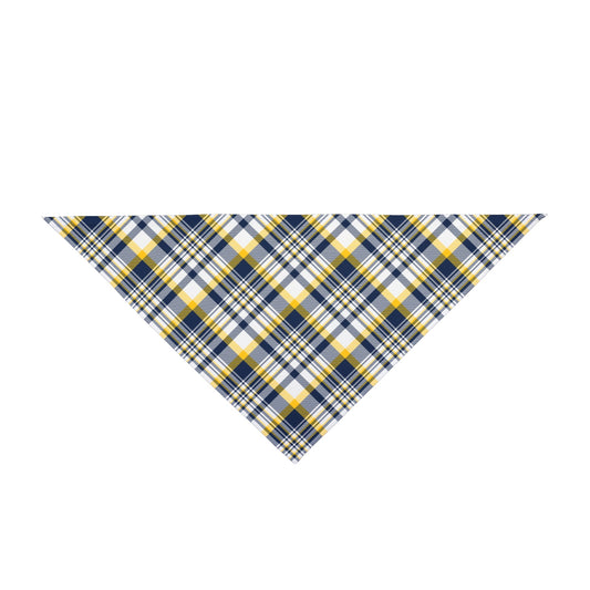Pet Bandana | Yellow & Blue | Tartan