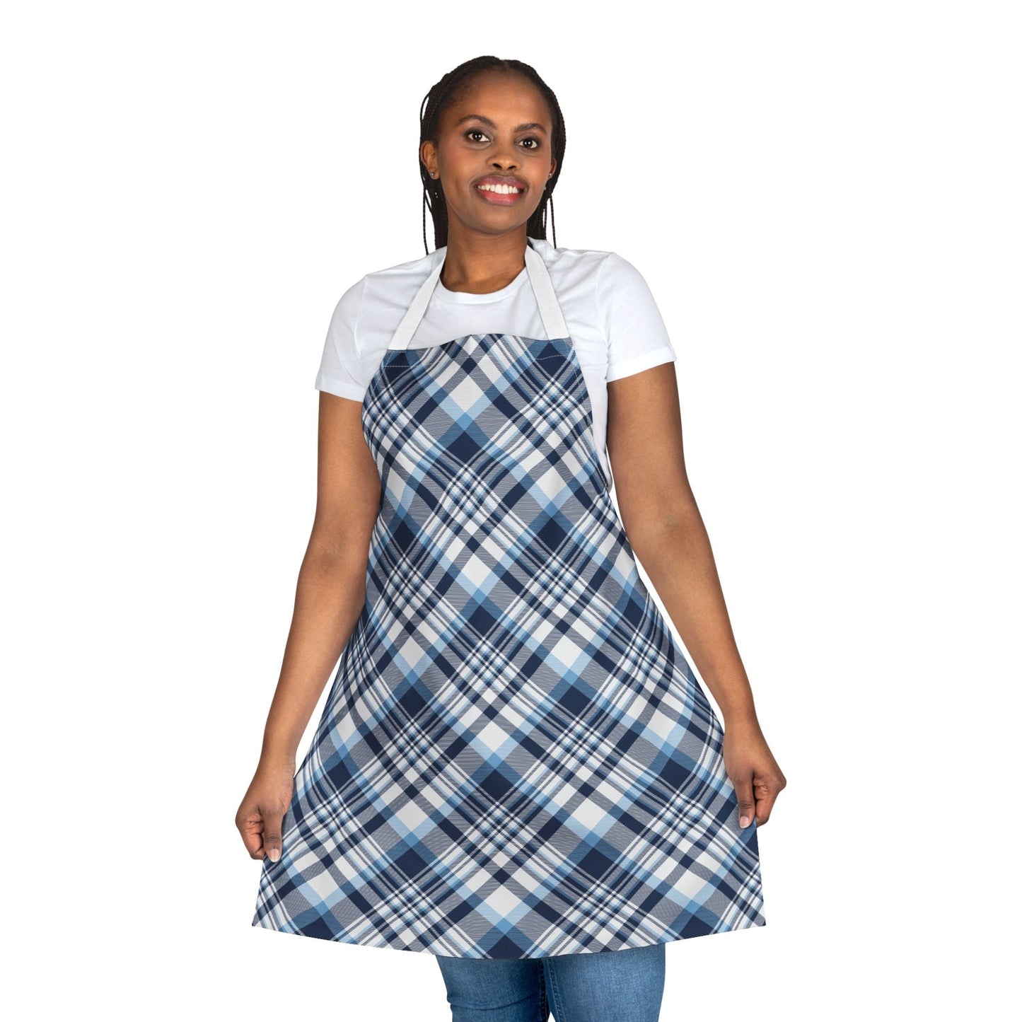 Apron | Light Blue & White | Tartan