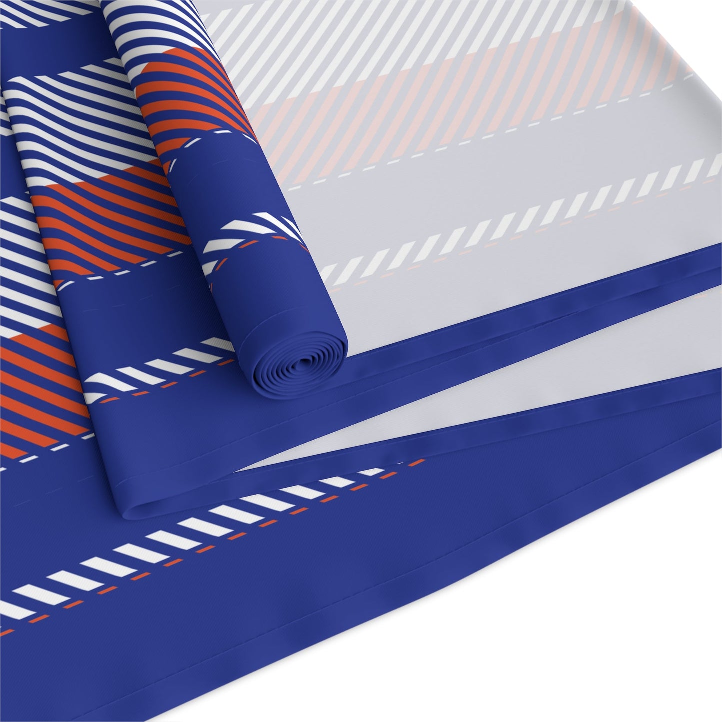Table Runner | Bright Blue & Orange | Stripe