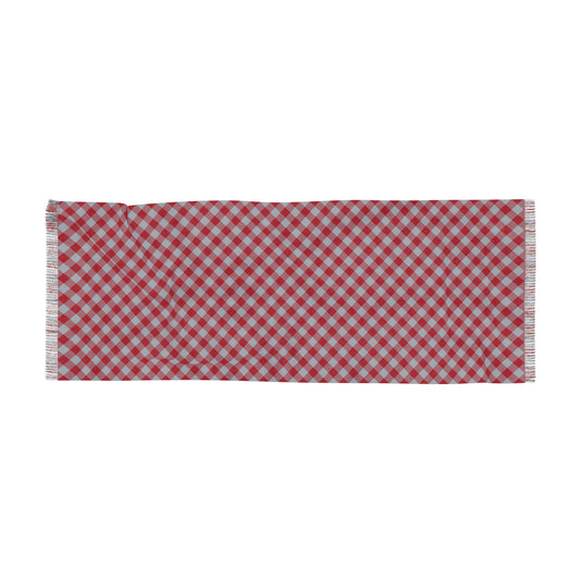 Scarf | Red & Gray | Gingham