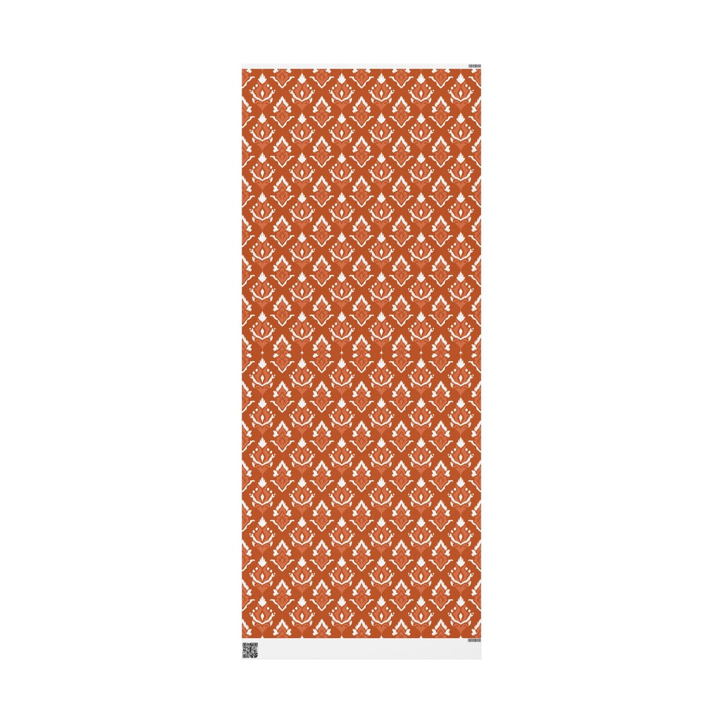 Gift Wrap | Dark Orange & White | Ikat