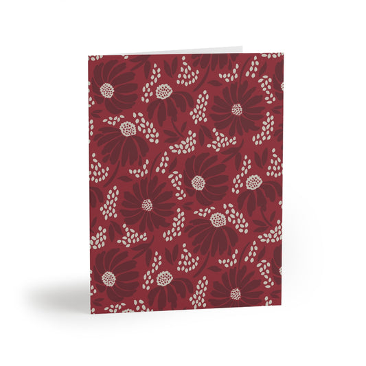 Notecards Set | Maroon & White | Bellis