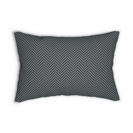 Pillow | Blue & Gold | Herringbone