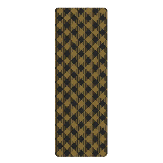 Yoga Mat | Black & Gold | Gingham