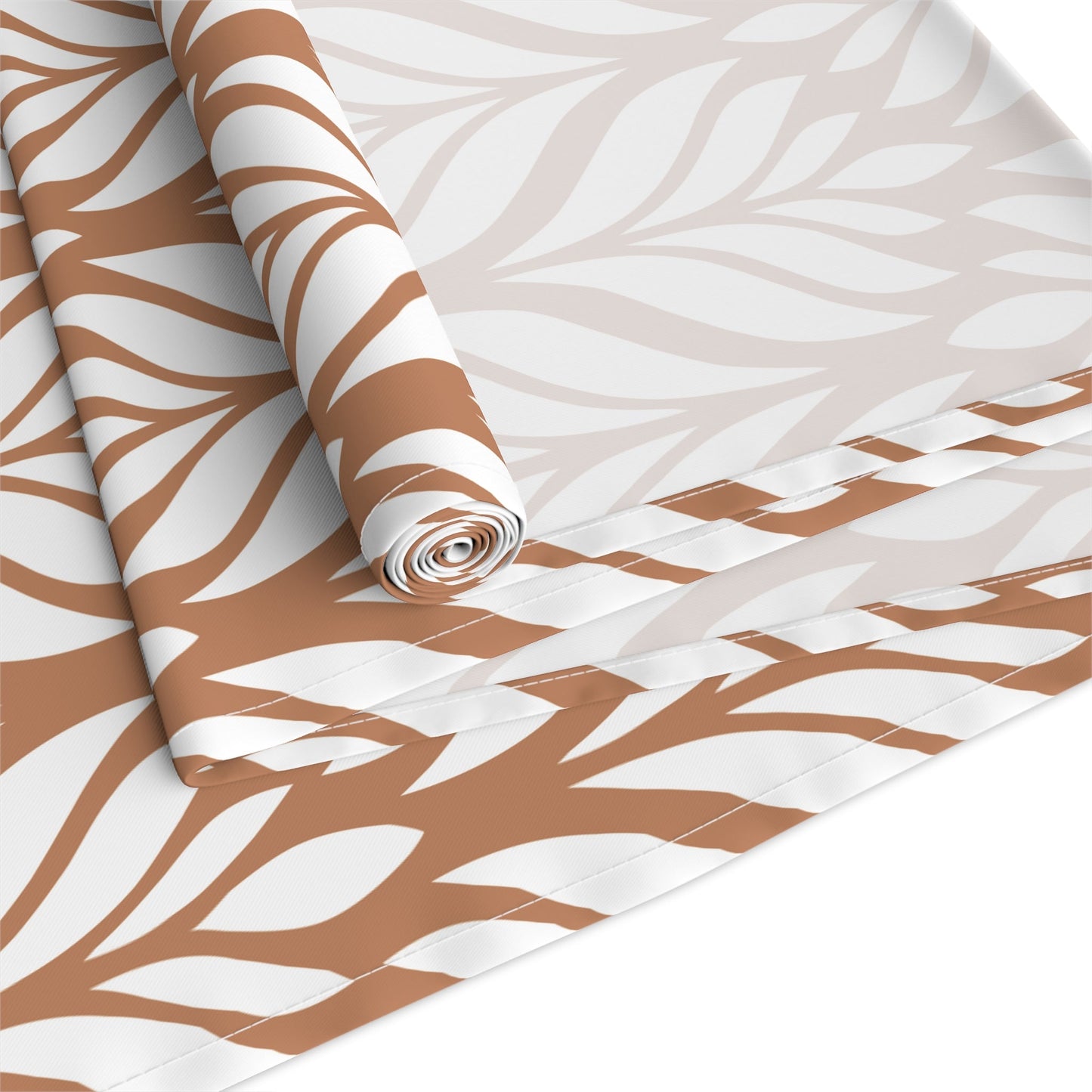Table Runner | Dark Orange & White | Palm