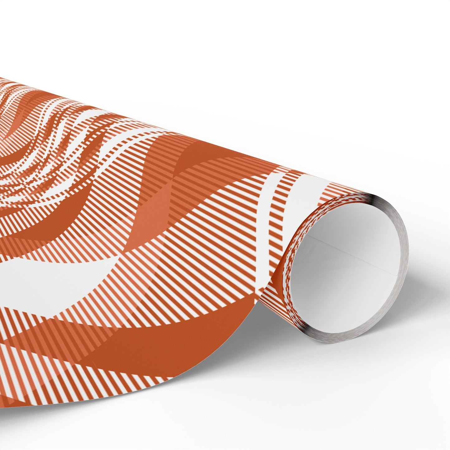 Gift Wrap | Dark Orange & White | Tartan
