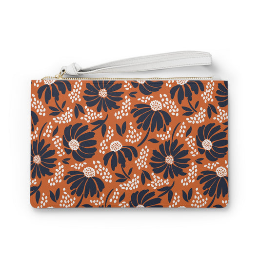 Clutch Bag | Orange & Blue | Bellis