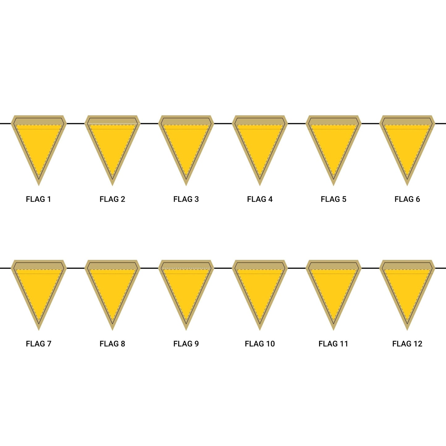 Flag Garland | Yellow & Blue | Light