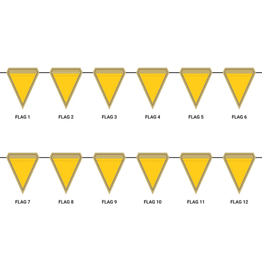 Flag Garland | Yellow & Blue | Light