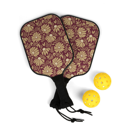 Pickleball Paddle Kit | Maroon & Gold | Bellis