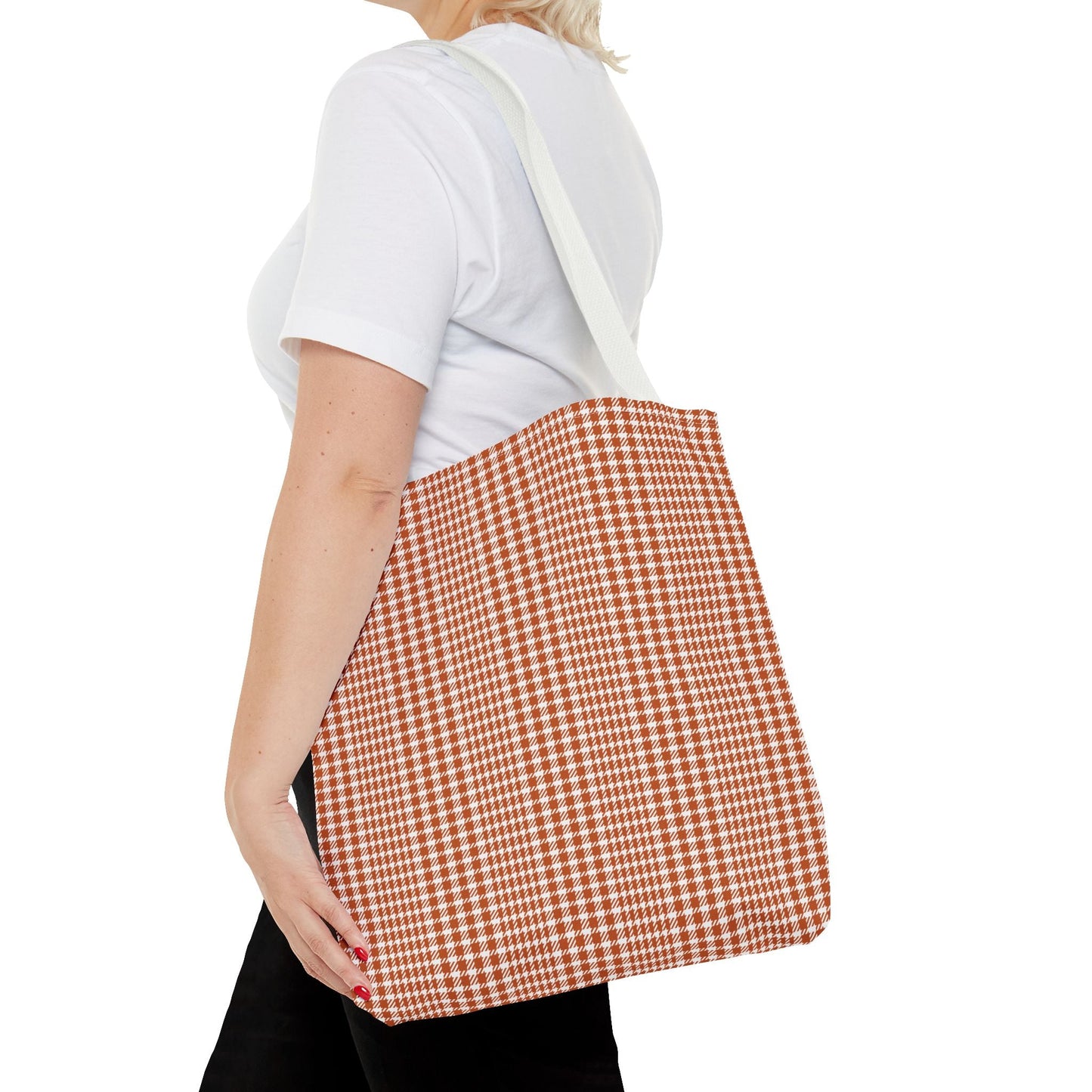 Totes | Dark Orange & White | Tweed