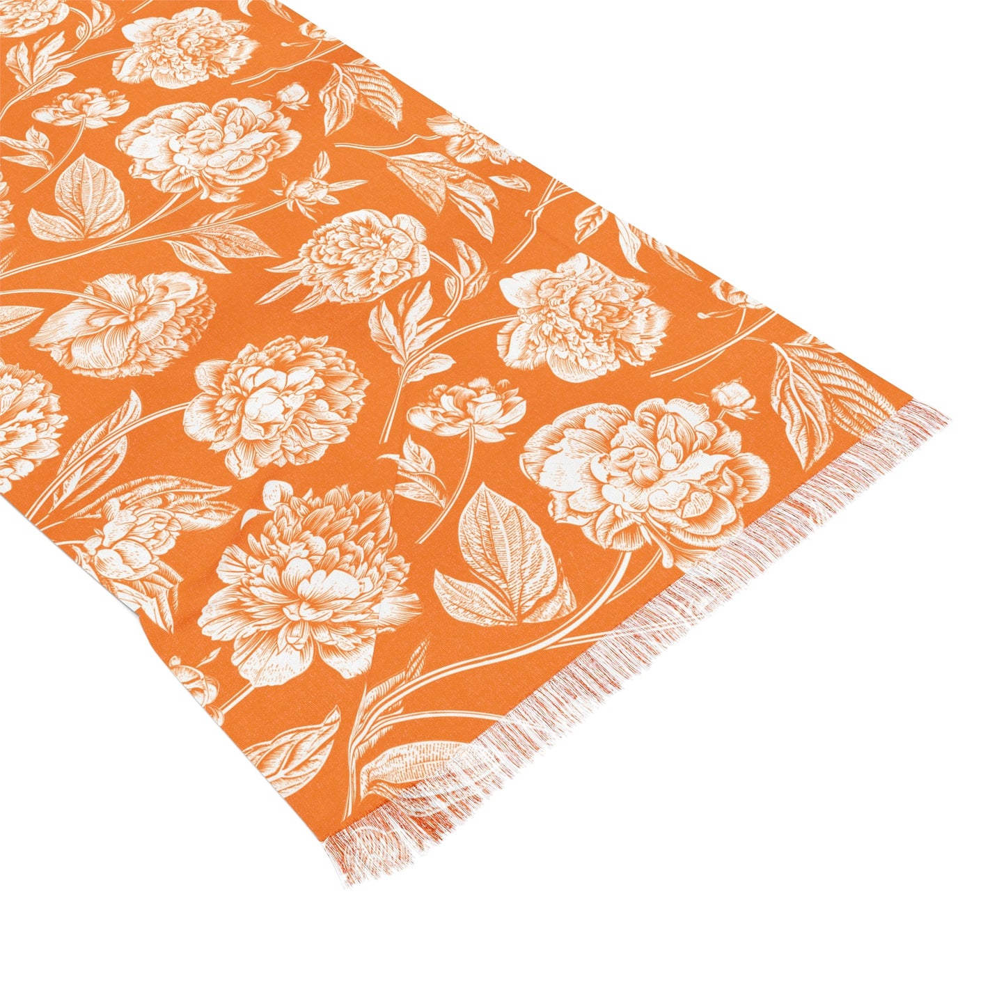 Scarf | Orange & White | Peony