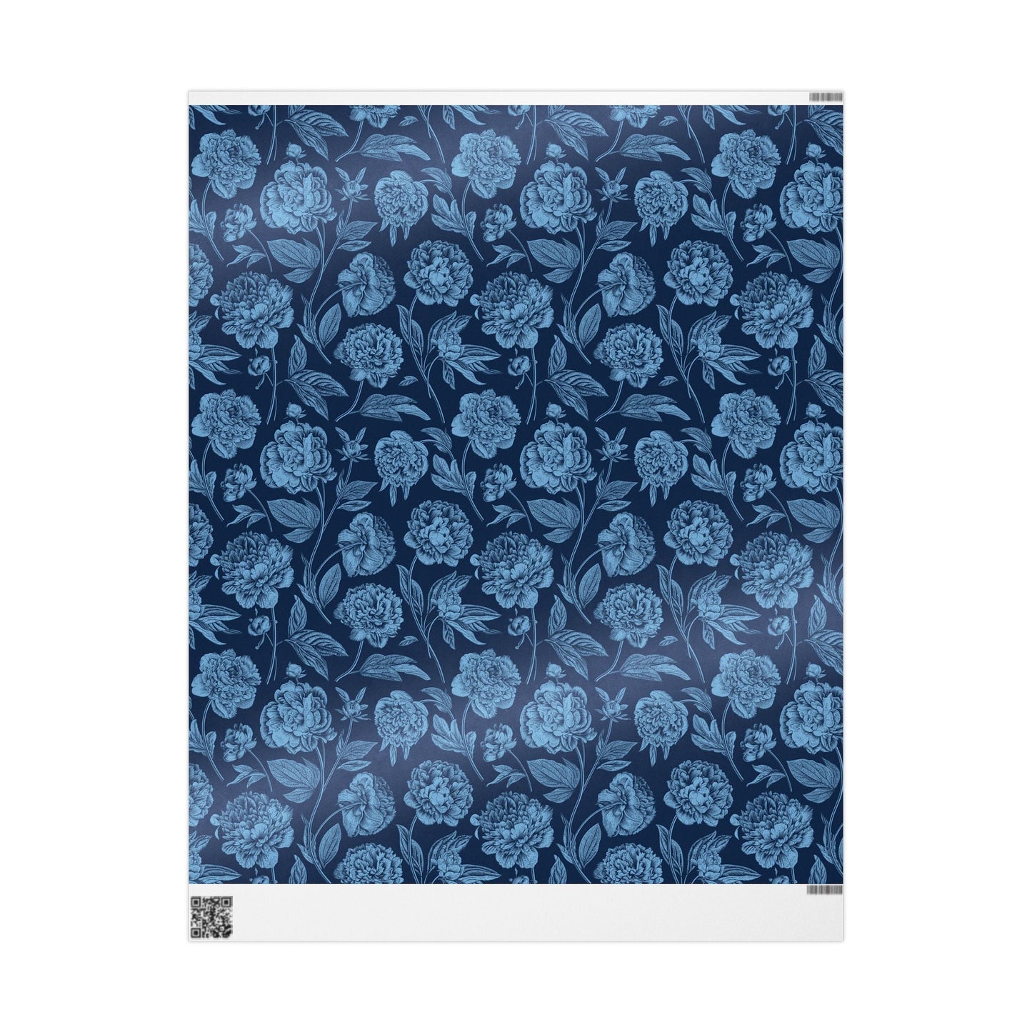 Gift Wrap | Light Blue & White | Peony