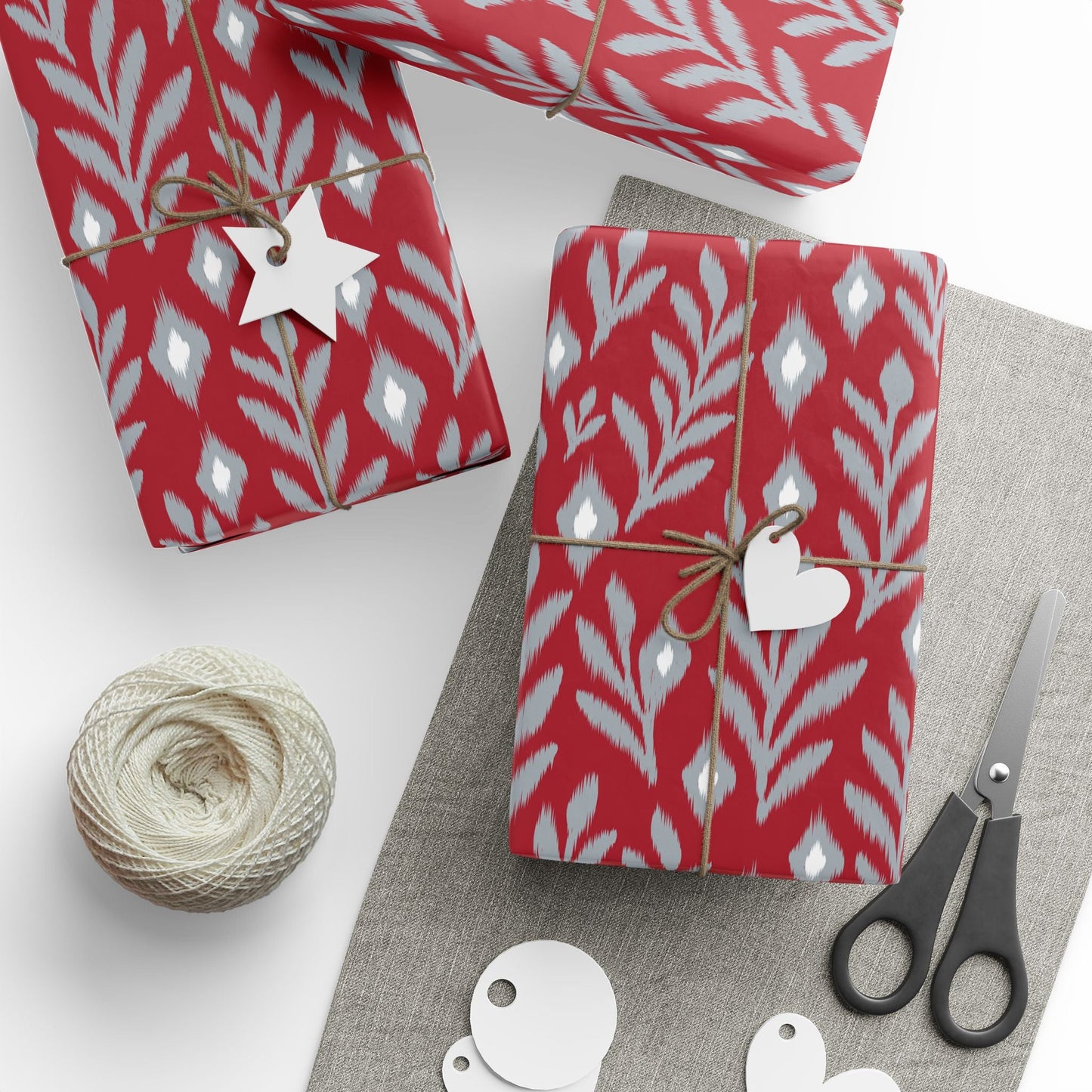 Gift Wrap | Red & Gray | Laurel
