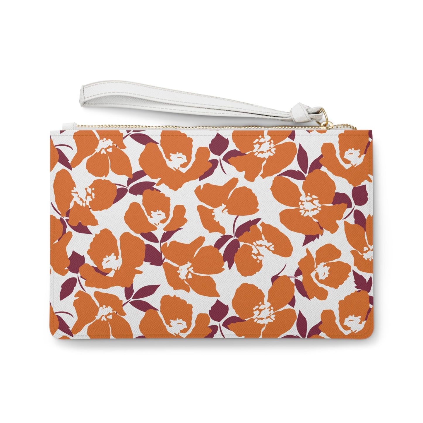 Clutch Bag | Maroon & Orange | Poppy