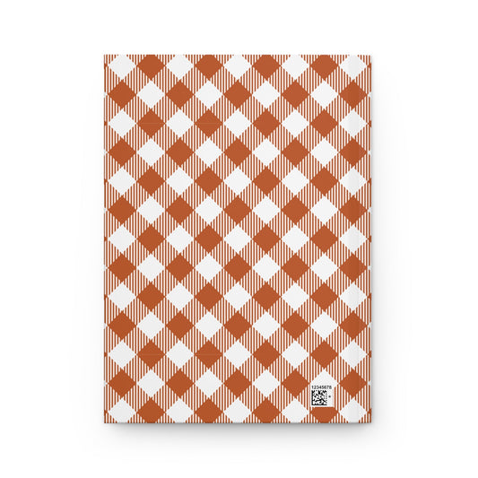 Journal | Dark Orange & White | Gingham