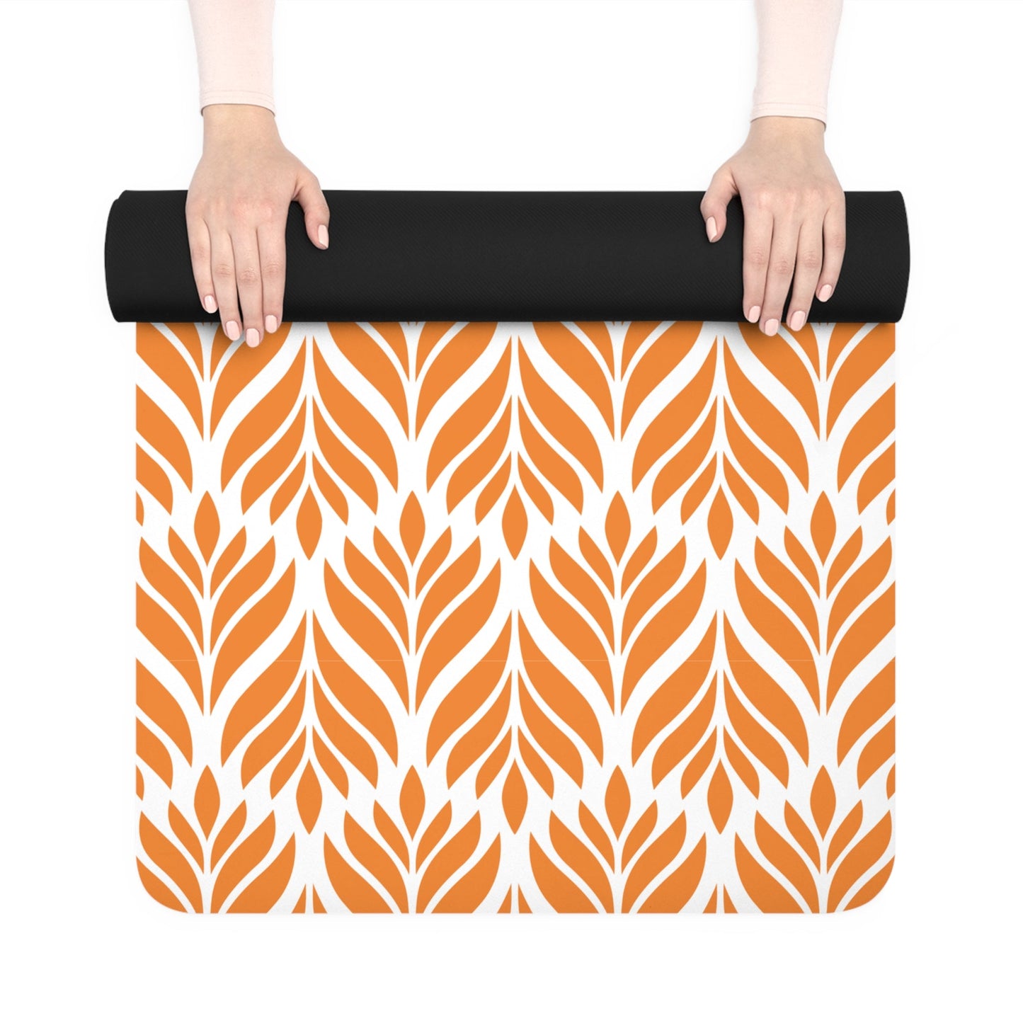 Yoga Mat | Orange & White | Palm