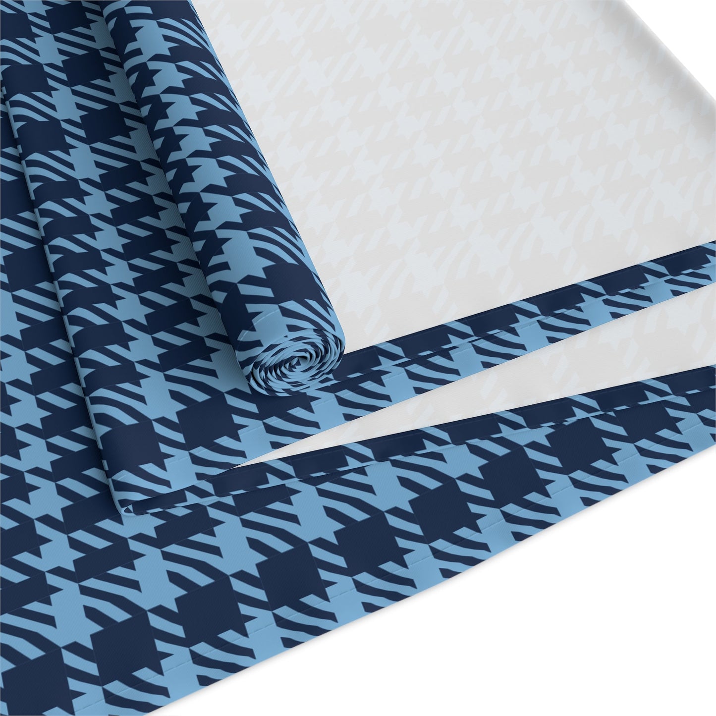 Table Runner | Light Blue & White | Tweed