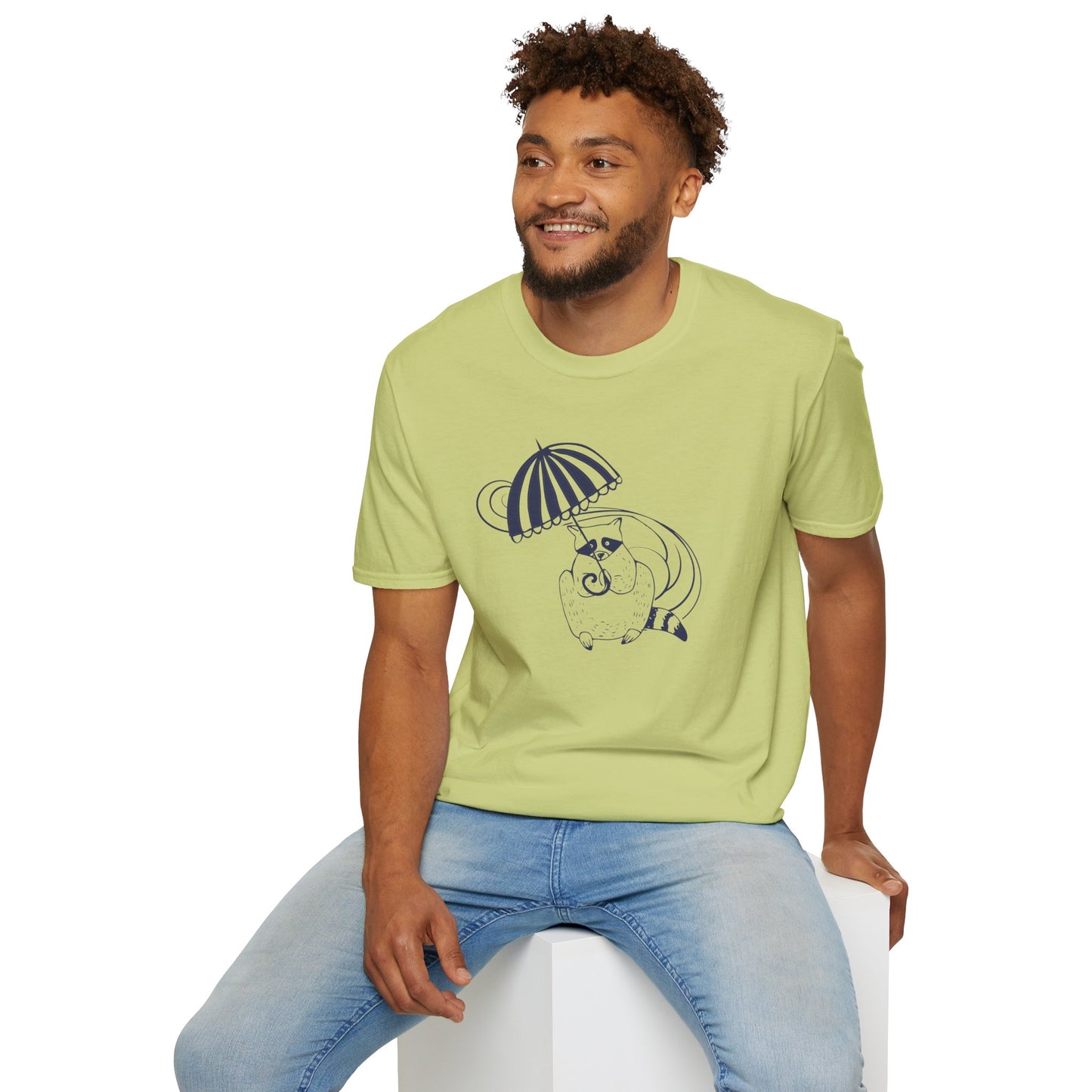 NYP Adult Tee | Raccoon Umbrella