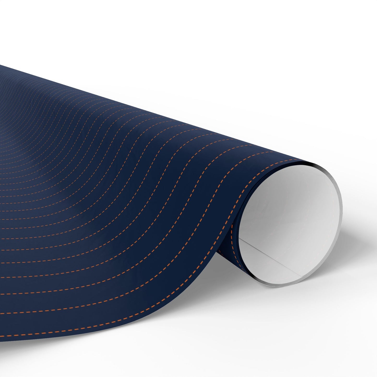 Gift Wrap | Orange & Blue | Pinstripe
