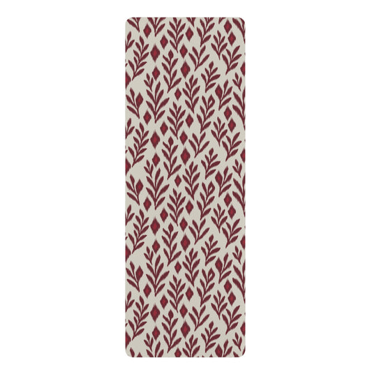 Yoga Mat | Maroon & White | Laurel