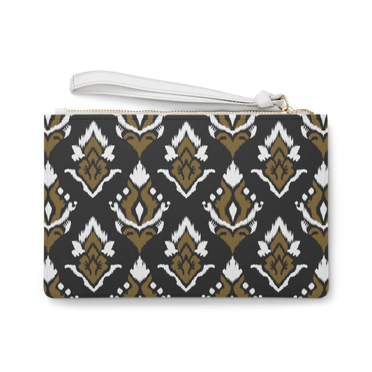 Clutch Bag | Black & Gold | Ikat