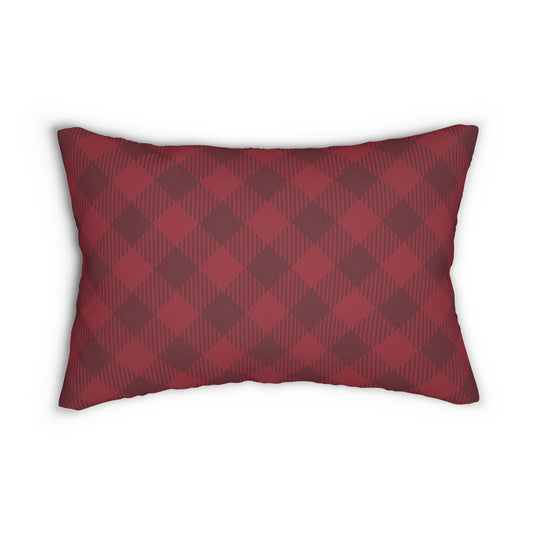 Pillow | Maroon & White | Gingham