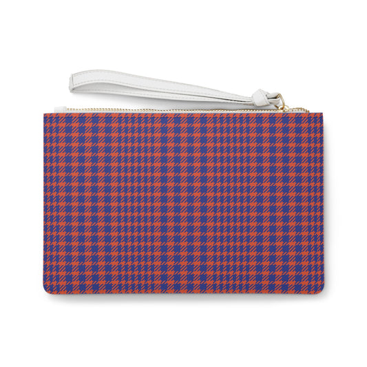 Clutch Bag | Bright Blue & Orange | Tweed