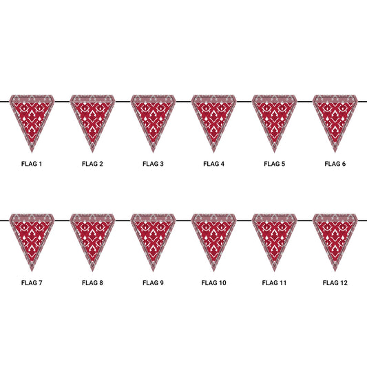 Flag Garland | Bloomington, Indiana | Ikat