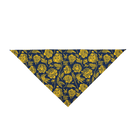 Pet Bandana | Yellow & Blue | Peony