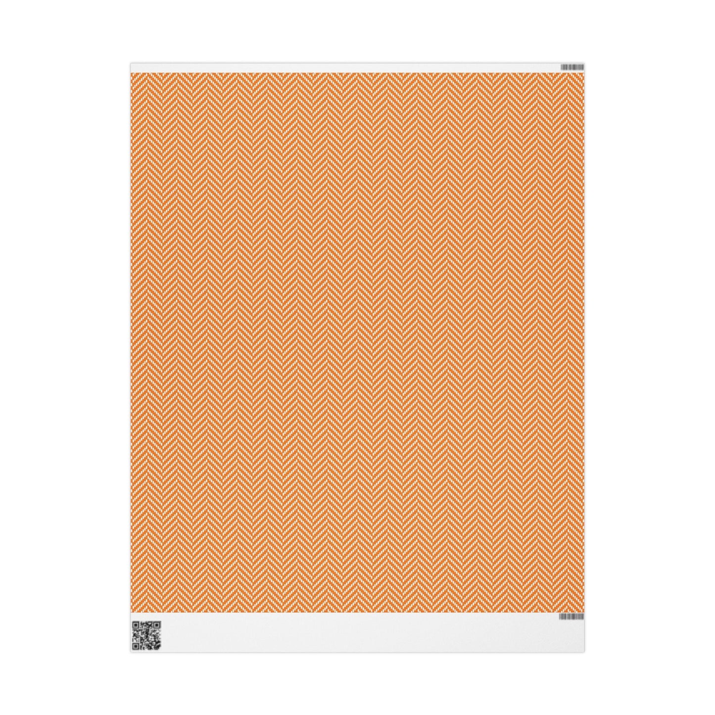 Gift Wrap | Orange & White | Herringbone