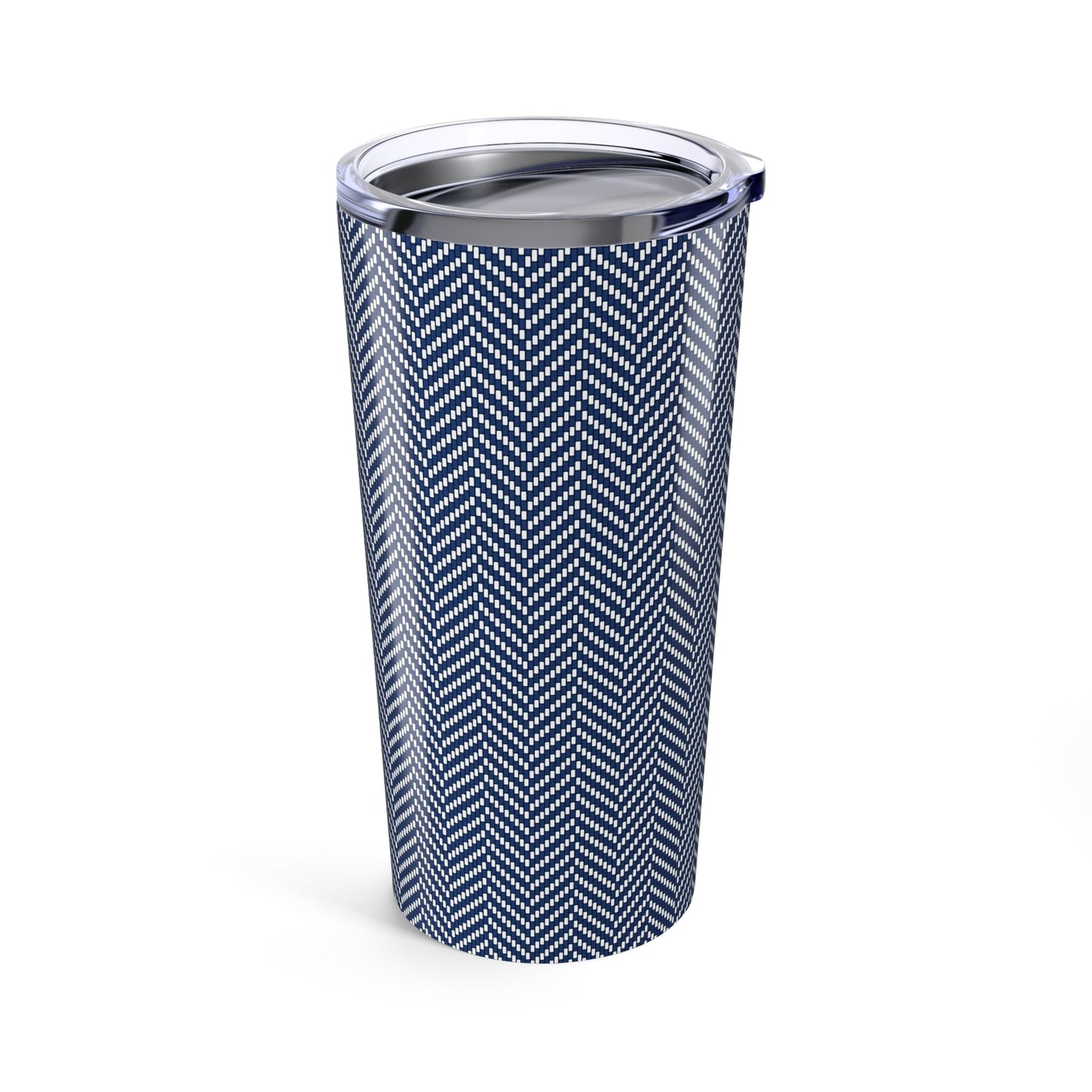 Tumbler | Navy & White | Herringbone