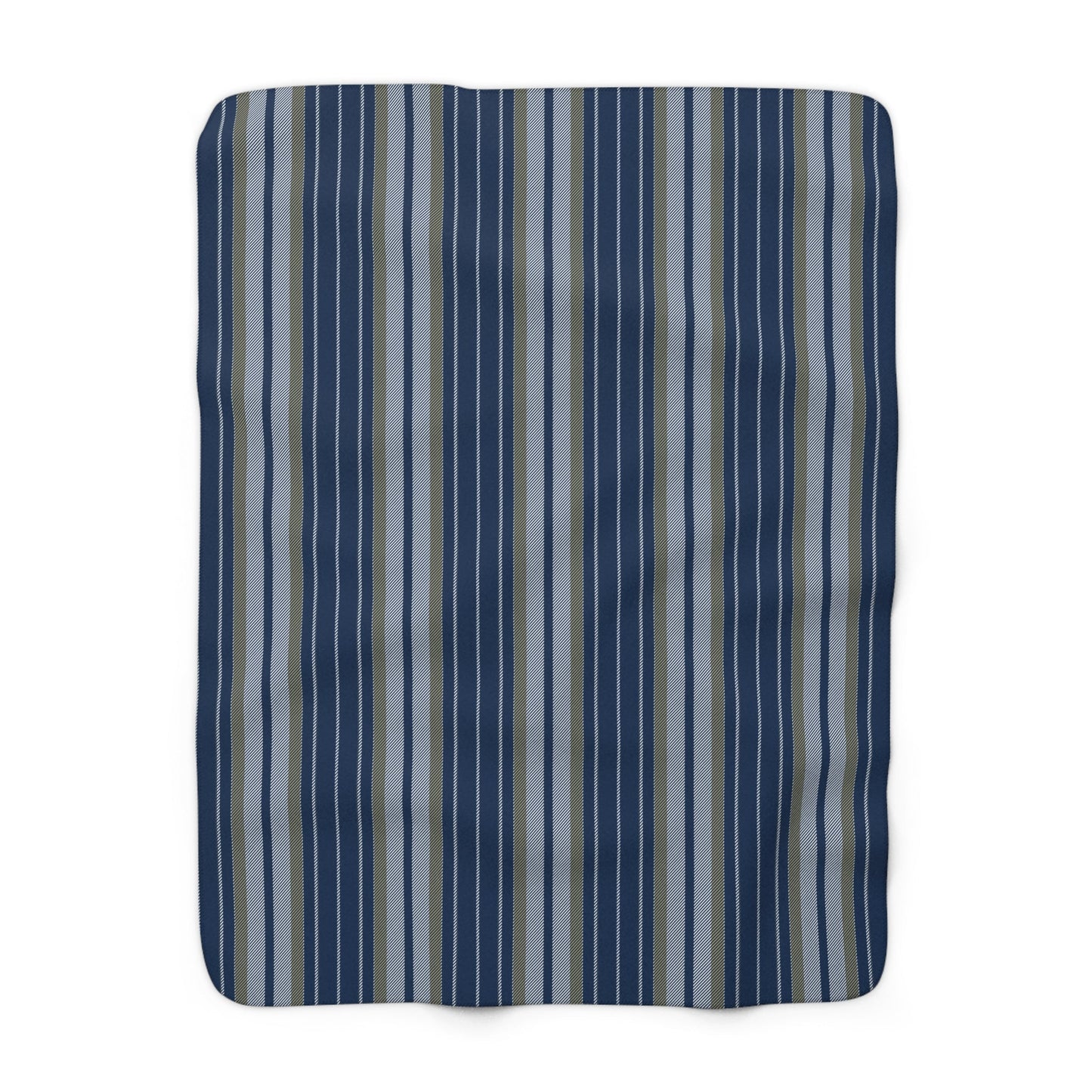 Sherpa Blanket | Blue & Gold | Stripe