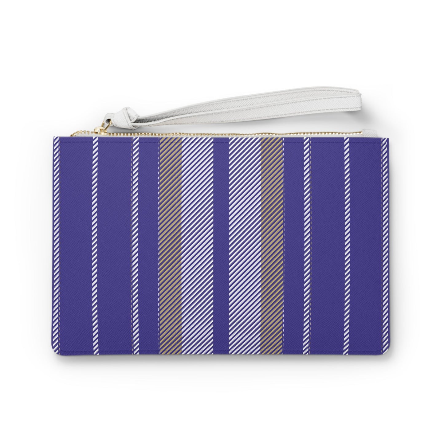 Clutch Bag | Purple & Gold | Stripe