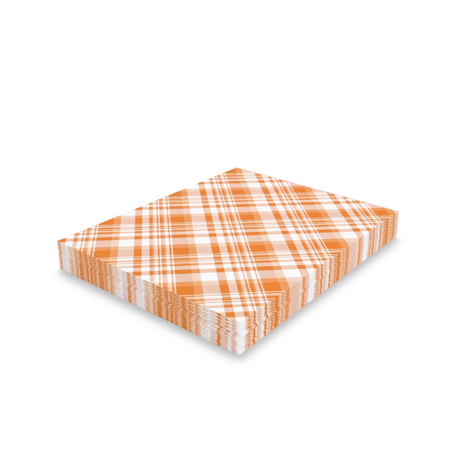 Notecards Set | Orange & White | Tartan