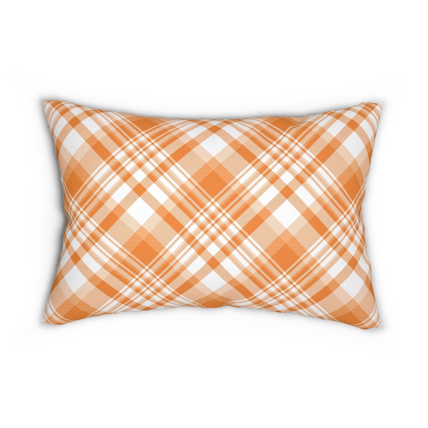 Pillow | Orange & White | Tartan