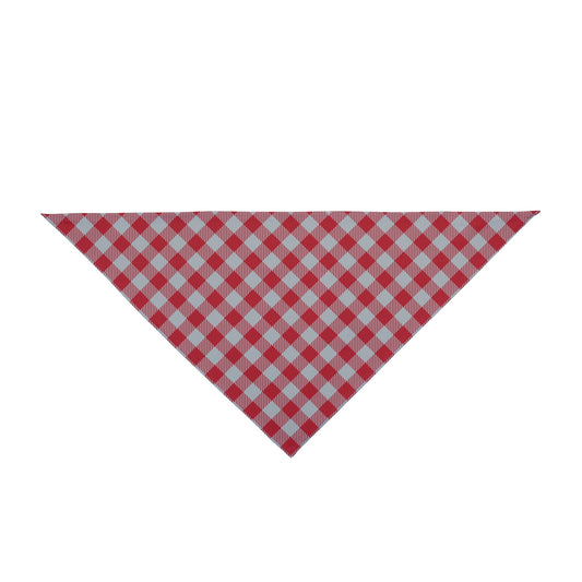 Pet Bandana | Red & Gray | Gingham