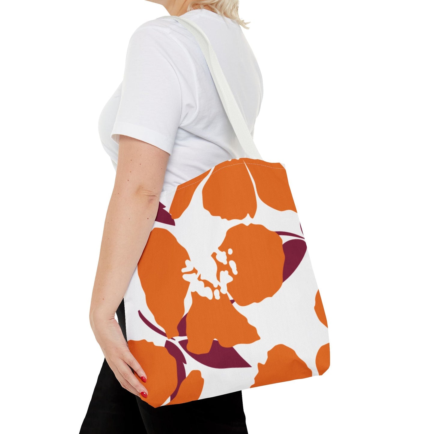 Tote Bags | Maroon & Orange | Poppy