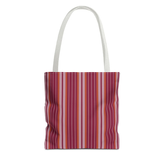 Tote Bags | Maroon & Orange | Stripe