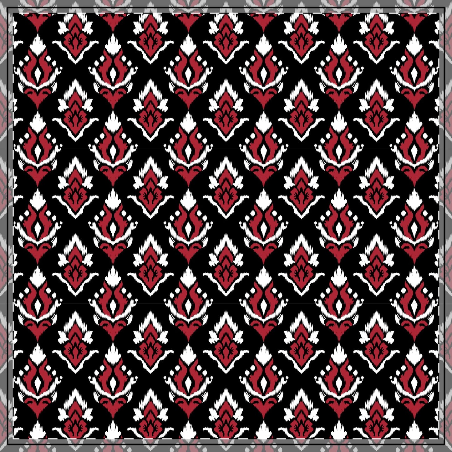 Tablecloth | Red & Black | Ikat