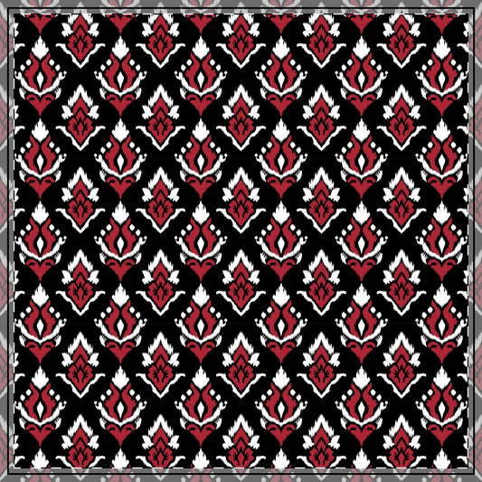 Tablecloth | Red & Black | Ikat