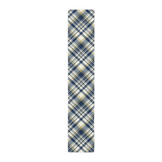 Table Runner | Blue & Gold | Tartan