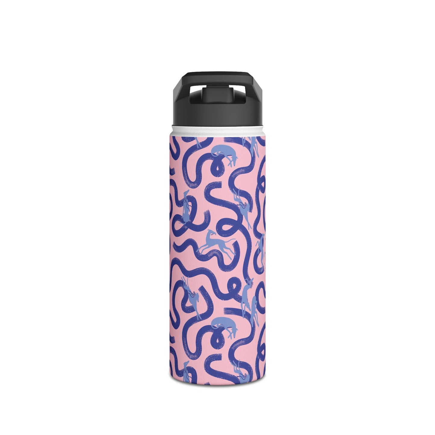 Insulated Water Bottle | Greyhounds | Pink Ribbon