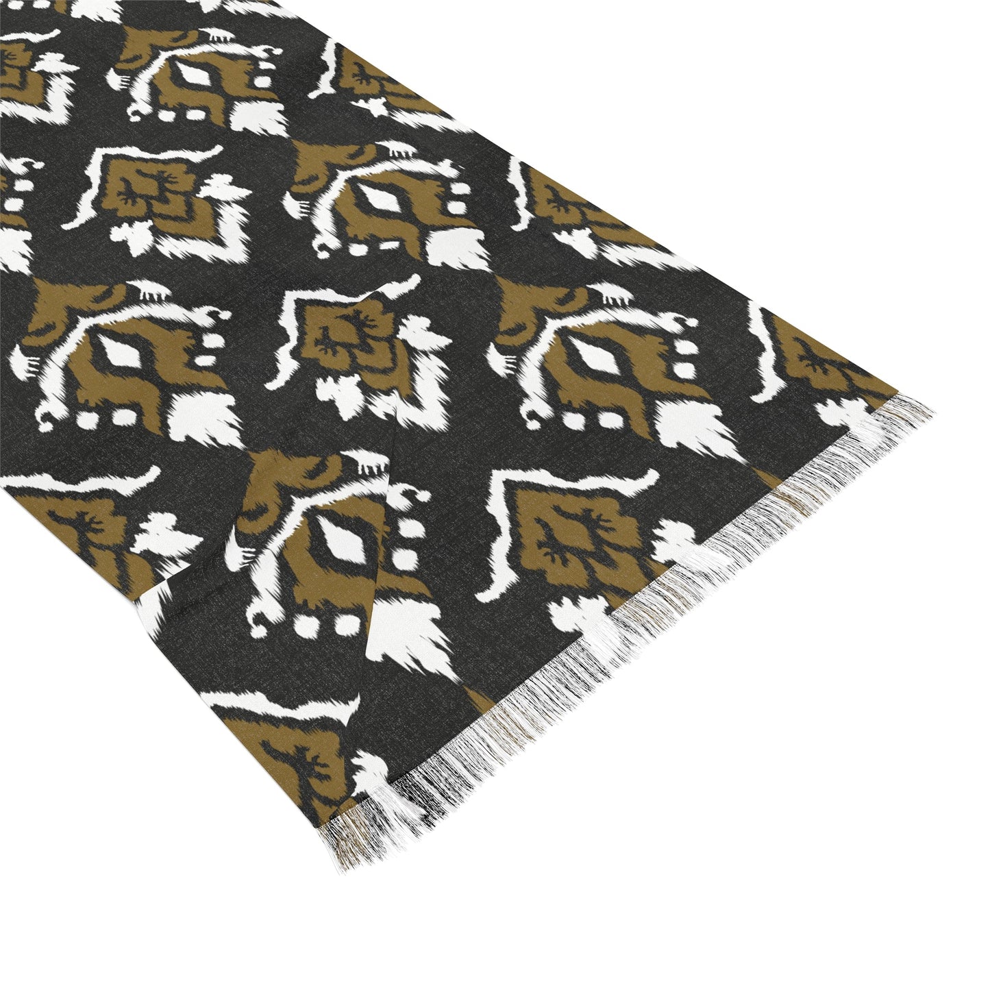 Scarf | Black & Gold | Ikat